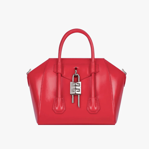 Mini Antigona Lock bag in box leather